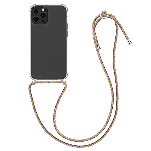 kwmobile 対応: Apple iPhone 13 Pro ケース - 首掛け スマホ 肩掛けケース ストラップ シリコン カバー 斜めがけ