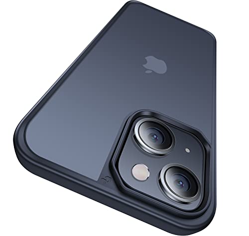 CASEKOO iPhone13 用 ケース 指紋防止 耐衝撃 米軍MIL規格 マット仕上げ ストラップホール付き SGS認証 2022年新型 黄変防止 耐久性 カバー ワイヤレス充電対応 アイフォン 13 用 6.1 インチ ケース(マットブラック)