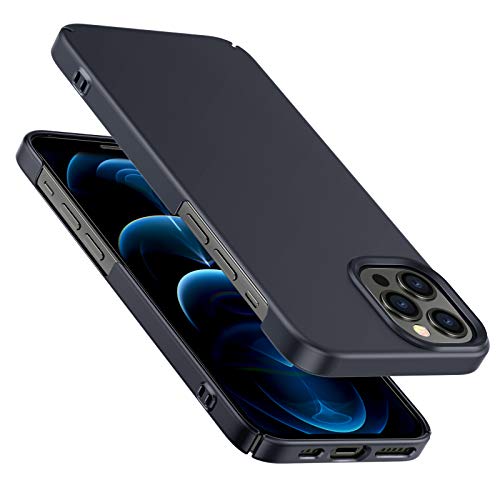 [Amazon ブランド] Eono(イオーノ) - スーパースリムケース iPhone 12 および iPhone 12 Pro用[なめらかなマット仕上げ] iPhone 12 および iPhone 12 Pro用フォーンケースカバー – ブルー
