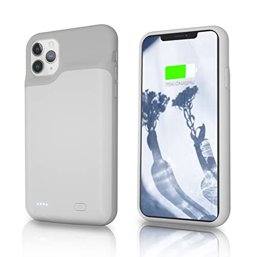 iPhone 11 Pro対応バッテリーケース 【6000mah大容量】バッテリー内蔵ケース iPhone 11 Pro対応ケース型バッテリー アイフォン適応バッテリーケース モバイルバッテリー 5.8インチ用 ホワイト 耐衝撃 旅行用 充電ケース