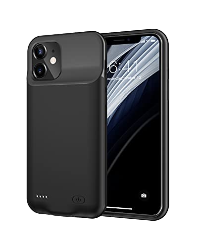 funks バッテリー内蔵ケース iPhone12mini 【 ブラック 】 6000mAh バッテリーケース 充電ケース 大容量 急速充電 電池残量表示