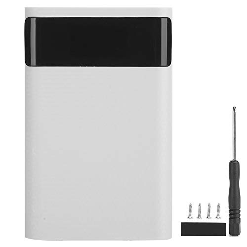 パワーバンクボックス、4 x 18650 DIYバッテリーボックス溶接なし充電用モバイルパワーケースキット、ABS素材(白い)