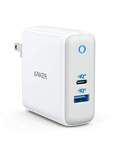 Anker PowerPort Atom III (Two Ports) (PD対応 60W 2ポートUSB-A & USB-C 急速充電器)【GaN (窒化ガリウム) 採用/PSE技術基準適合/PowerIQ 2.0・3.0 / PD対応】 iPhone 13 / 13 Pro / 12、MacBook Air その他USB-C機器対応 ホワイト