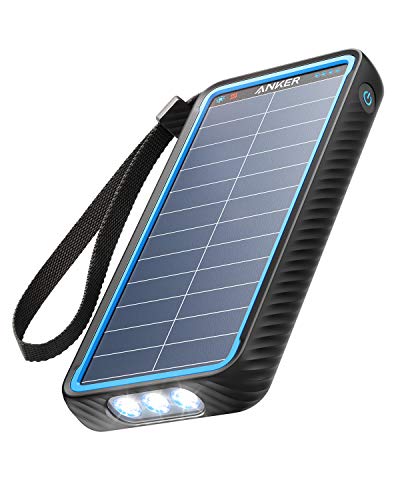 Anker PowerCore Solar 10000 (ソーラーモバイルバッテリー 10000mAh 大容量)【ソーラーチャージャー/防塵/防水 / IP64対応 / フラッシュライト搭載/低電流モード搭載/PSE技術基準適合】iPhone ＆ Android 各種対応