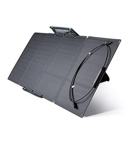 EF ECOFLOW ソーラーチャージャー 110W ソーラーパネル 単結晶 高変換効率 IP67防水防塵 折りたたみ式 薄型 ソーラー充電器 防災 12ヶ月保証