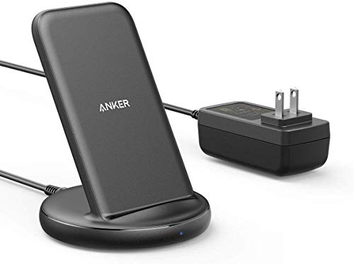 Anker PowerWave II Stand ワイヤレス充電器 ACアダプタ付属 Qi認証 iPhone 12 / 12 Pro Galaxy Pixel 各種対応 最大15W出力 (ブラック)
