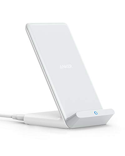Anker PowerWave 10 Stand ワイヤレス充電器 Qi認証 iPhone 12 / 12 Pro Galaxy 各種対応 最大10W出力 (ホワイト)