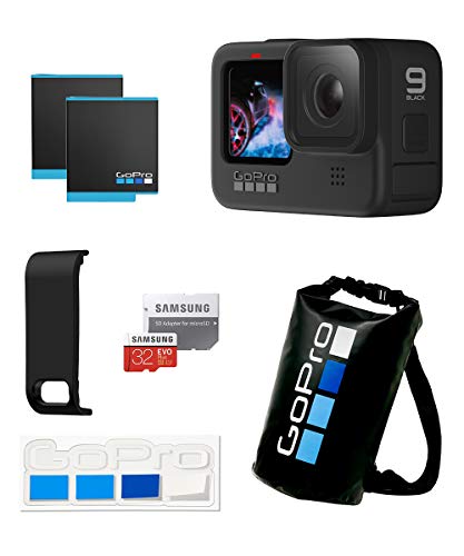 【GoPro公式限定】GoPro HERO9 Black + 予備バッテリー + 認定SDカード + サイドドア(充電口付) + ドライバッグ + ステッカー 【タジマ保証書付国内正規品】