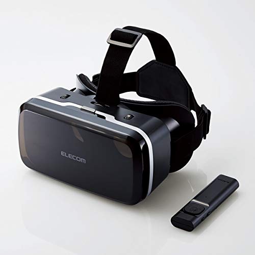 エレコム VRゴーグル VRグラス 目幅・ピント調節可能 VRコントローラー付き Bluetooth DMM動画専用(iOs) メガネ対応 ブラック VRG-M01RBK