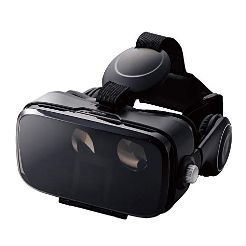 エレコム VRゴーグル VRヘッドセット ヘッドホン一体型 【DMMで使えるポイント付】 ピント調節 目幅調節 ブラック VRG-DEH01BK