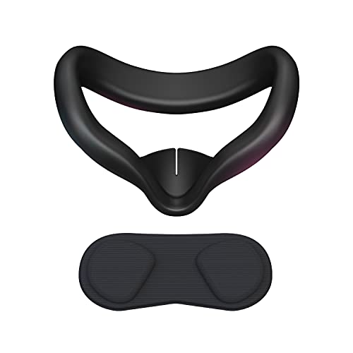 Beyoung Oculusアクセサリー Quest 2 シリコンカバー VR フェイスクッションとレンズカバー Meta オキュラスクエスト2 フェイスパッド 水洗い可 防汗 滑り止め 保護