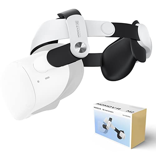 MOMOVR M2 VR Oculus Quest 2 ストラップ,おきゅらすくえすと2 交換用ヘッドストラップ,VRヘッドバンド-フォームクッションヘッドバンドは,顔の圧力を下げる快適なタッチ,非常に耐久性,取り付けも簡単