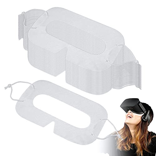 LANMU　30枚入　VRアイマスク　VRゴーグル体験用　ニンジャマスク　vr 使い捨てカバー　防汗 汚れ防止　衛生布　ホワイト　保護アイマスク　フェイスクッション vrメガネ　3dゴーグル用　Oculus Quest　Oculus Rift　Valve Index　PS VR　Gear VR　PlayStation VR　HTC Vive　HoloLens　Daydream View　 VRゴーグル対応　