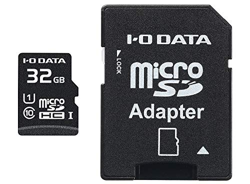 アイ・オー・データ microSDカード 32GB UHS-I(スピードクラス1)/Class10対応 Nintendo Switch動作確認済 ドライブレコーダー向け 耐X線 変換アダプター付 日本メーカー EX-MSDU1/32G