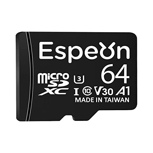 【Amazon限定ブランド】 Espeon 64GB MicroSDXCカード UHS-I U3 A1 V30 4K Ultra HD Class10 - 最大読出速度95MB/s、SDアダプター付 - ESPMSD64-2022