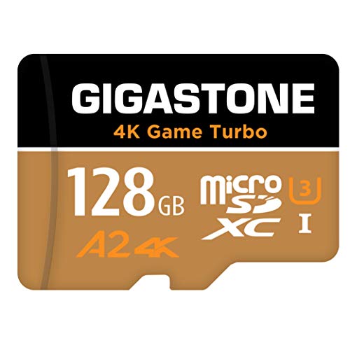 【Nintendo Switch 動作確認済】 Gigastone まいくろsdカード 128GB 4K Game Turbo MicroSD 128GB Switch SDカード 128 転送速度100/50 MB/s, Full HD & 4K UHD撮影, UHS-I A2 U3 V30 Class 10 マイクロsdカード, アダプタ付 国内正規品 5年データ回復保証