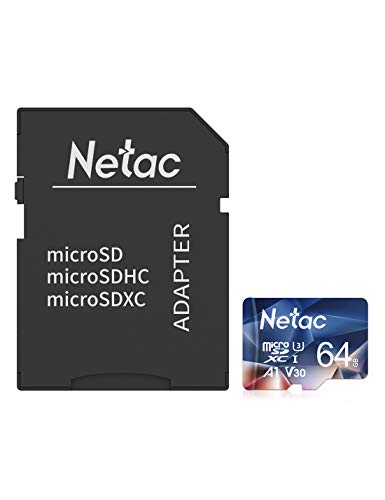 Netac microSD 64GB 最大100MB/s microSDXC UHS-I V30 U3 A1 C10 Full HD Nintendo Switch対応 メーカー正規品認証 SDアダプター付 - P50064A