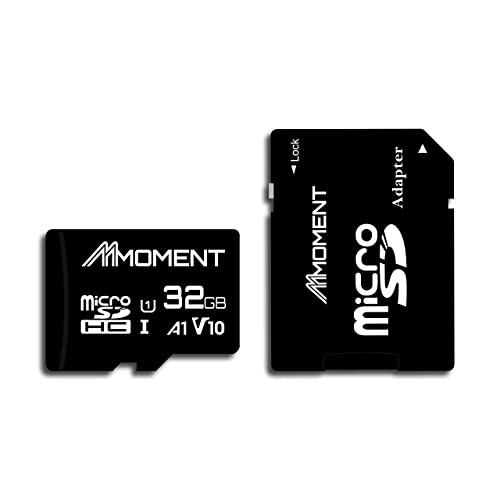 MMOMENT Micro SDHCカード 32GB, A1, UHS-I (U1), V10 Class 10対応, 読出し最大90MB/s, SDアダプター付