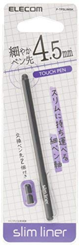 エレコム タッチペン スタイラスペン 超高感度タイプ スリムモデル [ iPhone iPad android で使える] ブラック P-TPSLIMBK