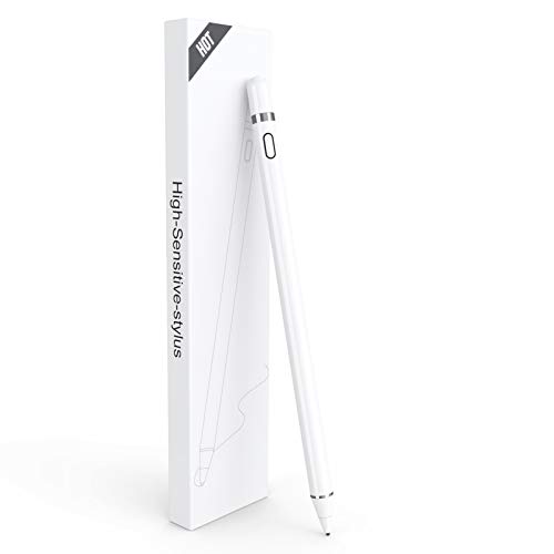 CiSiRUN タッチペン スタイラスペン 極細 iPad/iPhone/Android スマートフォン タブレット対応 デジタルペン アイパッドペン 銅製ペン先 キャップ付き 高感度 ツムツム USB充電式 5分間自動オフ 12時間稼動