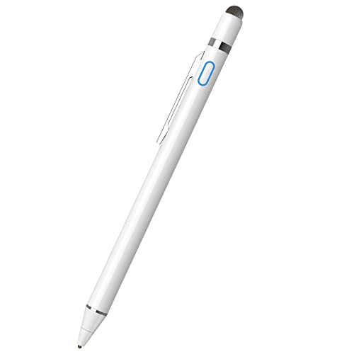 NTHJOYS タッチペン スタイラスペン 極細 超高感度 iPhone/iPad/スマホ/タブレット対応 たっちぺん すたいらすぺん 銅製ペン先 イラスト ゲーム USB充電式