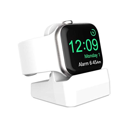 SPORTLINK アップルウォッチ 充電 スタンド Apple Watch Series 7 6 SE 5 4 3 2 1 スタンド- Apple Watch 充電 スタンド 45mm 41mm 38mm 40mm 42mm 44mm アップルウォッチ シリーズ 全機種対応 置くだけで充電 アップルウォッチ 卓上スタンド アップルウォッチ 充電 スタンド デスク ドック すたんど ホルダー 卓上 充電ケーブル 収納 ナイトスタンド クレードル (ホワイト)