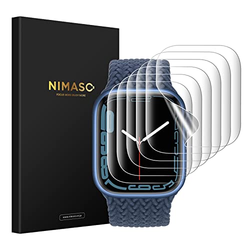【6枚組】 NIMASO フィルム 41mm Apple Watch series 7 対応 apple watch7 保護フィルム アップルウォッチ 用 NSW21J361