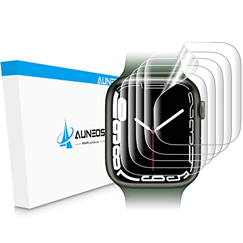 『2021年秋更新モデル』AUNEOS Apple Watch 45mm・44mm フィルム Series 7・6・5・4・se 対応 アップルウォッチ 液晶保護 フィルム 45ｍｍ・44ｍｍ 適用 TPU製 キズ修復機能 隅浮き防止 ケースに干渉せず 高透過率 気泡なし 指紋防止 取扱簡単 5枚入り