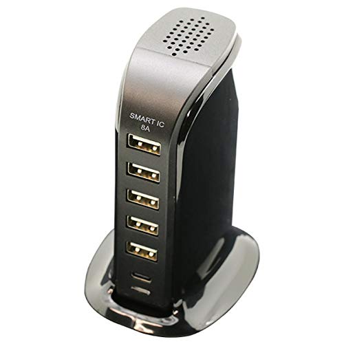 バウト 充電器 DESKTOP (デスクトップ) AC USB×5/Type-C×1 8A ブラック BAC1C5U80SIBK