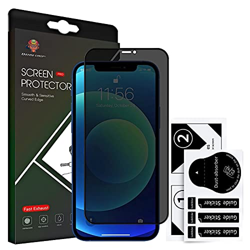 iPhone 12/12 Pro / 12 Pro Maxプライバシーアンチスパイ強化ガラスのぞき見防止ガラスLCD保護フィルム完全保護フィルムハイライト透過型防爆指紋硬度9H気泡防止スクラッチ防止強化ガラス（iPhone 12 Pro Max）