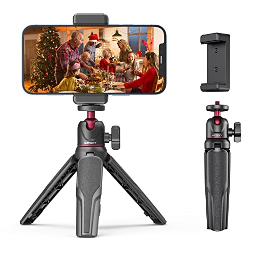 simorrビデオ撮影キット、ボールヘッド三脚調整可能携帯電話ホルダー付きvlog撮影キット、水平および垂直撮影をサポート、Vlogging、ライブストリーミング、のGoproカメラ用/iPhone用/Sony用-VK20（3512）