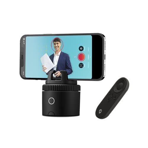 Pivo Pod ブラック – ビジネスエディション – AI電源オートトラッキング電話ホルダー – 360度回転カメラスタンド – プレゼンテーション教育&臨場的なバーチャルツアー