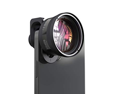 ShiftCam 60mm 望遠 プロレンズ スマートフォン用 - プロのようなポートレートを撮影 - 2倍光学ズームと被写界深度を追加した圧縮パースペクティブ - iPhone Android用