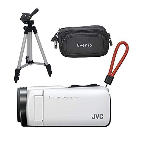 JVC ハイビジョンメモリームービー GZ-F270-W(ホワイト) 三脚＆カメラバッグセット