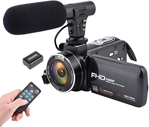 ビデオカメラ CamKing 16倍デジタルズーム デジカメ デジタルカメラ 24.0MP マイク外付け 3.0インチIPS FHD 1080p ポータブルビデオカメラ 予備バッテリーあり 人気 旅行