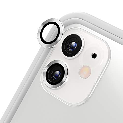RhinoShield iPhone 12 mini / 12 カメラレンズプロテクター[2個入り] | 9H 強化ガラス 高い透明度 傷を防ぐ - シルバー