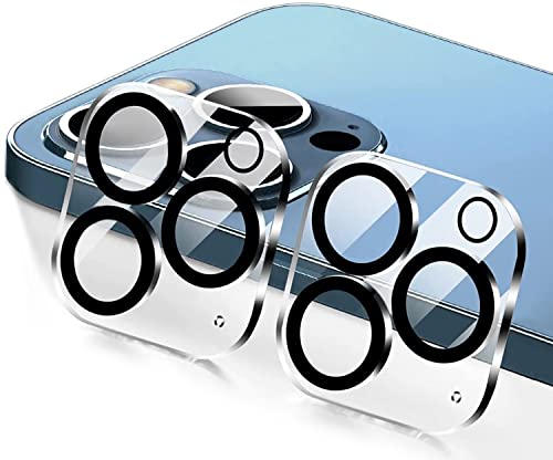 iPhone 13 pro/iphone 13 Pro Max 用 カメラ レンズ 保護カバー 黒縁取り 露出オーバー防止 硬度9H 全体保護 液晶強化ガラス レンズ 高透過率99% 飛散防止 極薄 【2枚入り】