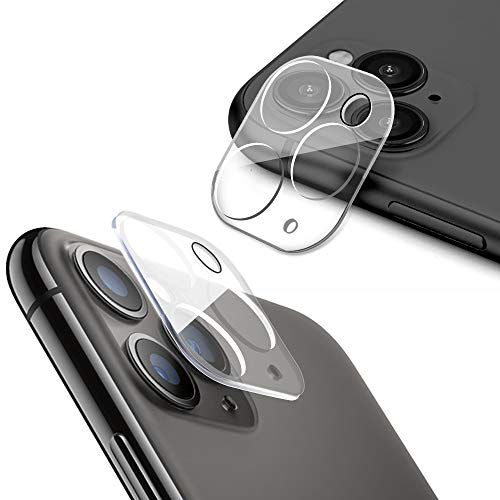 YOFITAR iPhone 11 Pro・iPhone 11 Pro Max 用カメラフィルム レンズ保護フィルム 反射防止 遮光リング付き 全体保護 耐衝撃 強化ガラス 硬度9H キズ防止 防塵 高透過率 粘着性強い 遮光リング付き2枚 (iPhone 11 Pro・iPhone 11 Pro Max透明)