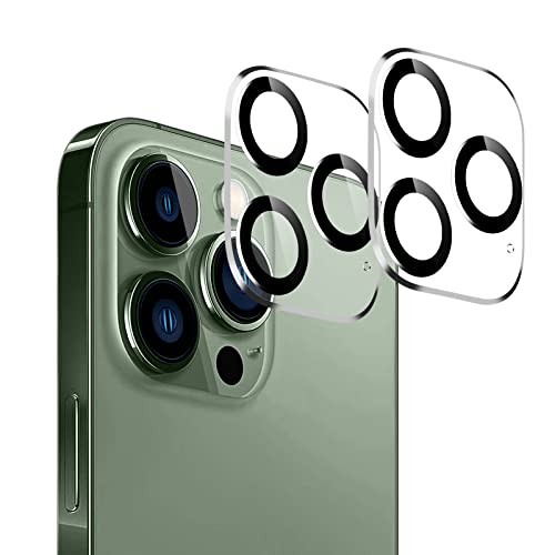 SUPTMAX iPhone 13 Pro/ 13 Pro Max 向けカメラレンズカバー 2枚入り iPhone13pro iphone13promax カメラフィルム フラッシュ白いモヤ防止 高硬度ガラス素材採用 フラッシュ防止 ピッタリサイズ 貼り付け簡単 一体感 (iPhone 13 Pro/ 13 Pro Max, ブラック)