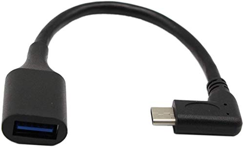 SinLoon USB C OTG ケーブル Type C 3.1 オス ケーブル 高速 USB 3.0（Type A）メスからUSB 3.1 C（Type C）オス 左または右 90度 角度 OTG同期 および充電 コンバータ アダプタ ケーブル コード（3.0F-cm、7インチ）