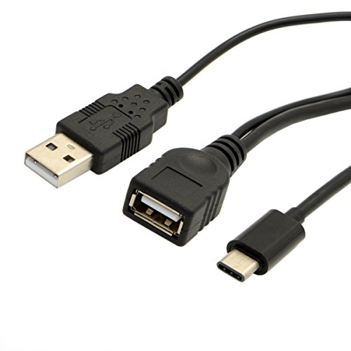 JsER - C Type - C USB 3.1 to USB 2.0メスOTGデータケーブルwith Power for Cell Phone &新しいMacbook Pro