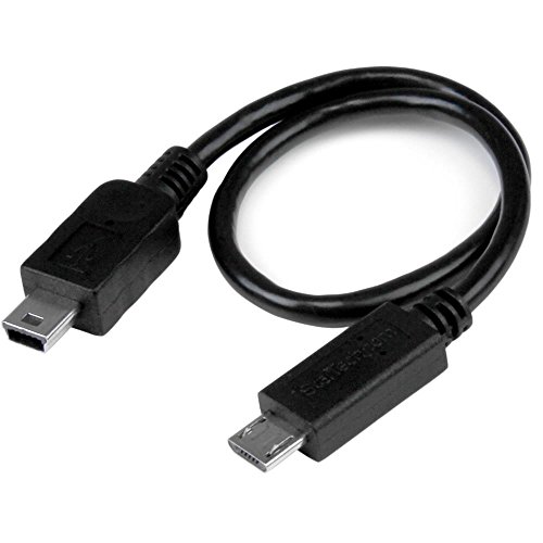 StarTech.com USB OTG ケーブル 20cm マイクロUSB - miniUSB オス/オス UMUSBOTG8IN