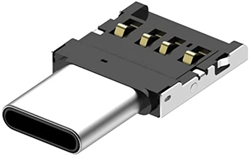 USB to Type-C OTGコネクタアダプタ、ラップトップPCスマートフォンデスクトップ用の多機能USB 2.0メス-オスコンバータ-シルバー＆ブラック耐久性と巧みな