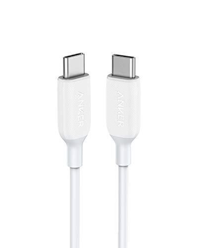 Anker PowerLine III USB-C & USB-C 2.0 ケーブル (0.9m ホワイト) 超高耐久 60W USB PD対応 MacBook Pro/Air iPad Pro Galaxy 等対応