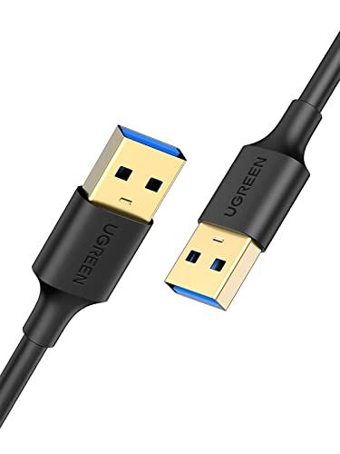 UGREEN USB 3.0 ケーブル タイプA-タイプA オス-オス 金メッキコネクタ搭載 高耐久性 USBケーブル 両端 オス 1M