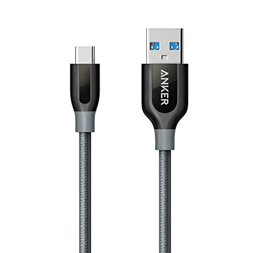 Anker PowerLine+ USB-C & USB-A 3.0 ケーブル (0.9m グレー) Galaxy S10 / S10+ / S9 / S9+、iPad Pro (2018, 11インチ) / MacBook/MacBook Air (2018)、Xperia XZ1 その他Android各種、USB-C機器対応