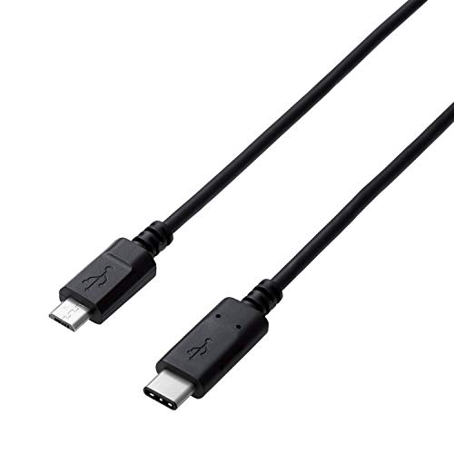 エレコム USBケーブル Type C ( USB C to micro B ) 15W 0.5m USB2.0 認証品 ブラック U2C-CMB05NBK