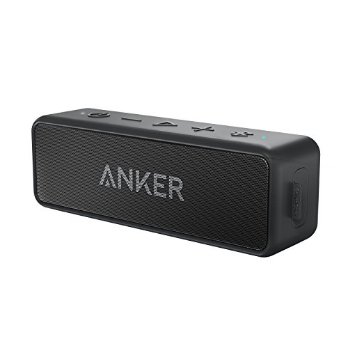 Anker Soundcore 2 (12W Bluetooth 5 スピーカー 24時間連続再生)【完全ワイヤレスステレオ対応/強化された低音 / IPX7防水規格 / デュアルドライバー/マイク内蔵】(ブラック)