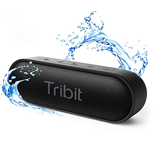 Tribit XSound Go Bluetooth スピーカー IPX7完全防水 スピーカー ポータブルスピーカー Bluetooth5.0 スピーカー 16W 24時間連続再生 ブルートゥーススピーカー TWS対応 低音強化/内蔵マイク搭載 USB-C接続 ブラック
