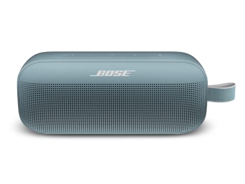 Bose SoundLink Flex Bluetooth speaker ポータブル ワイヤレス スピーカー マイク付 最大6時間 再生 防水・防塵 20.1 cm (W) x 9 cm (H) x 5.2 cm (D) 580g ストーンブルー